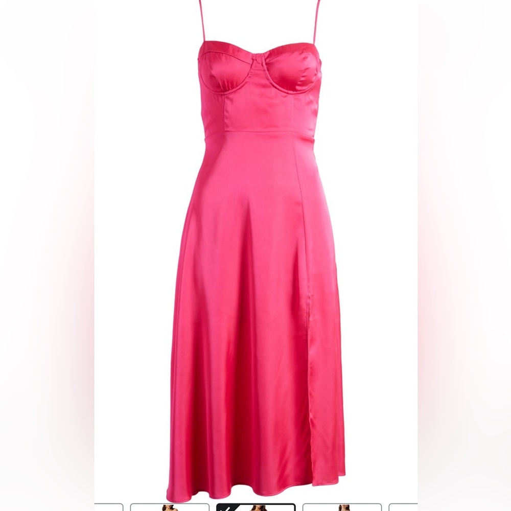ASTR the label bustier satin dress